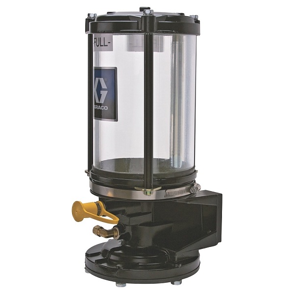 Комплект насоса Grease Jockey® – насос с резервуаром для консистентной смазки емкостью 6 фунтов (2,72 кг), прямой заправочный порт, отводящий патрубок выпускного отверстия